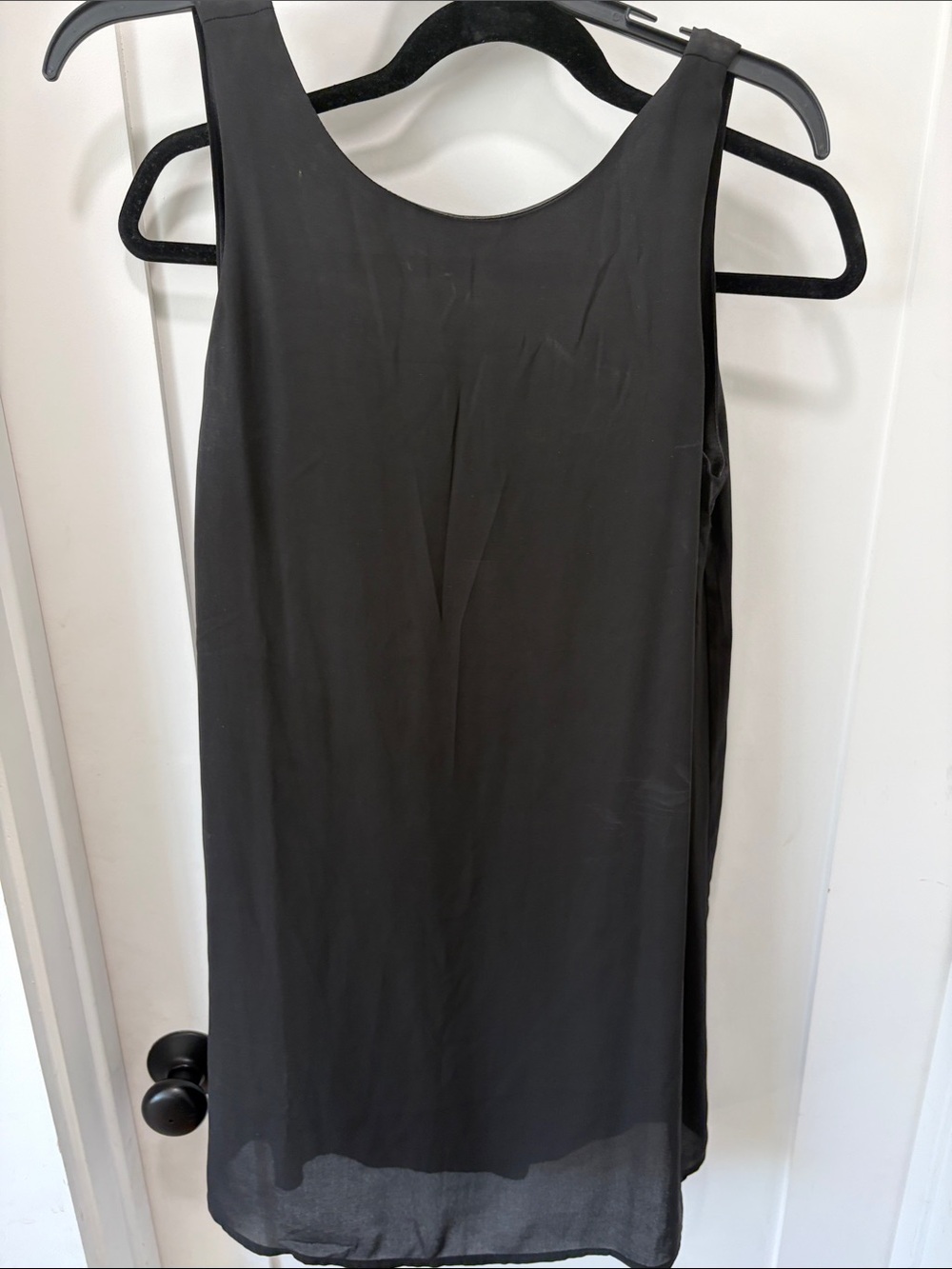 miami Black Sleeveless Shift Dress